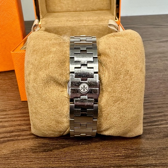 Tory Burch Reva Stainless Steel Watch TRB4010 Navy/Silver - Picture 7 of 12